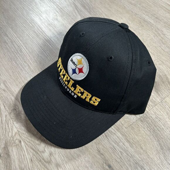Vintage Pittsburgh Steelers Hat Snapback NFL Football Twins Enterprise Black Cap - Picture 7 of 8